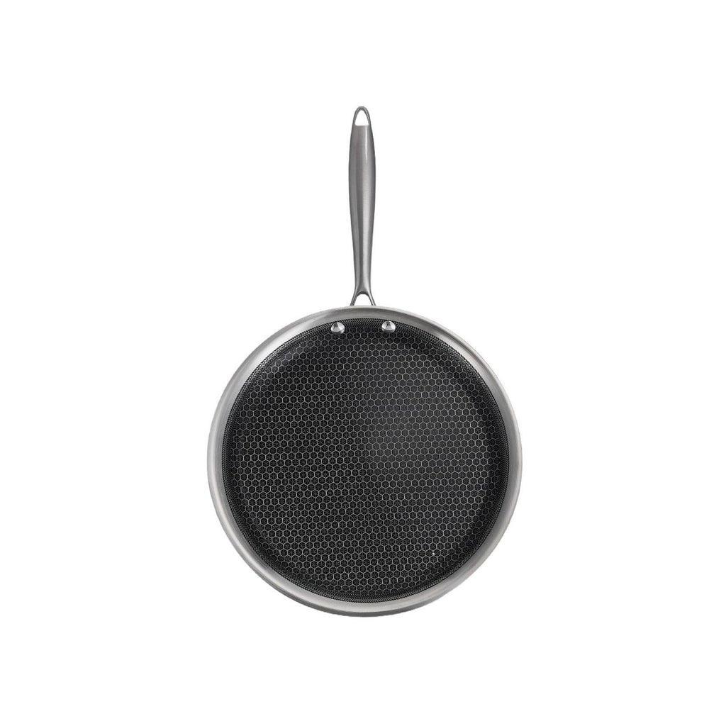 Blacksteel - Gam'Hotel - Padella per crêpe a tre strati - 28 cm - Argentato