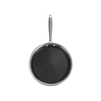 Blacksteel - Gam'Hotel - Padella per crêpe a tre strati - 28 cm - Argentato