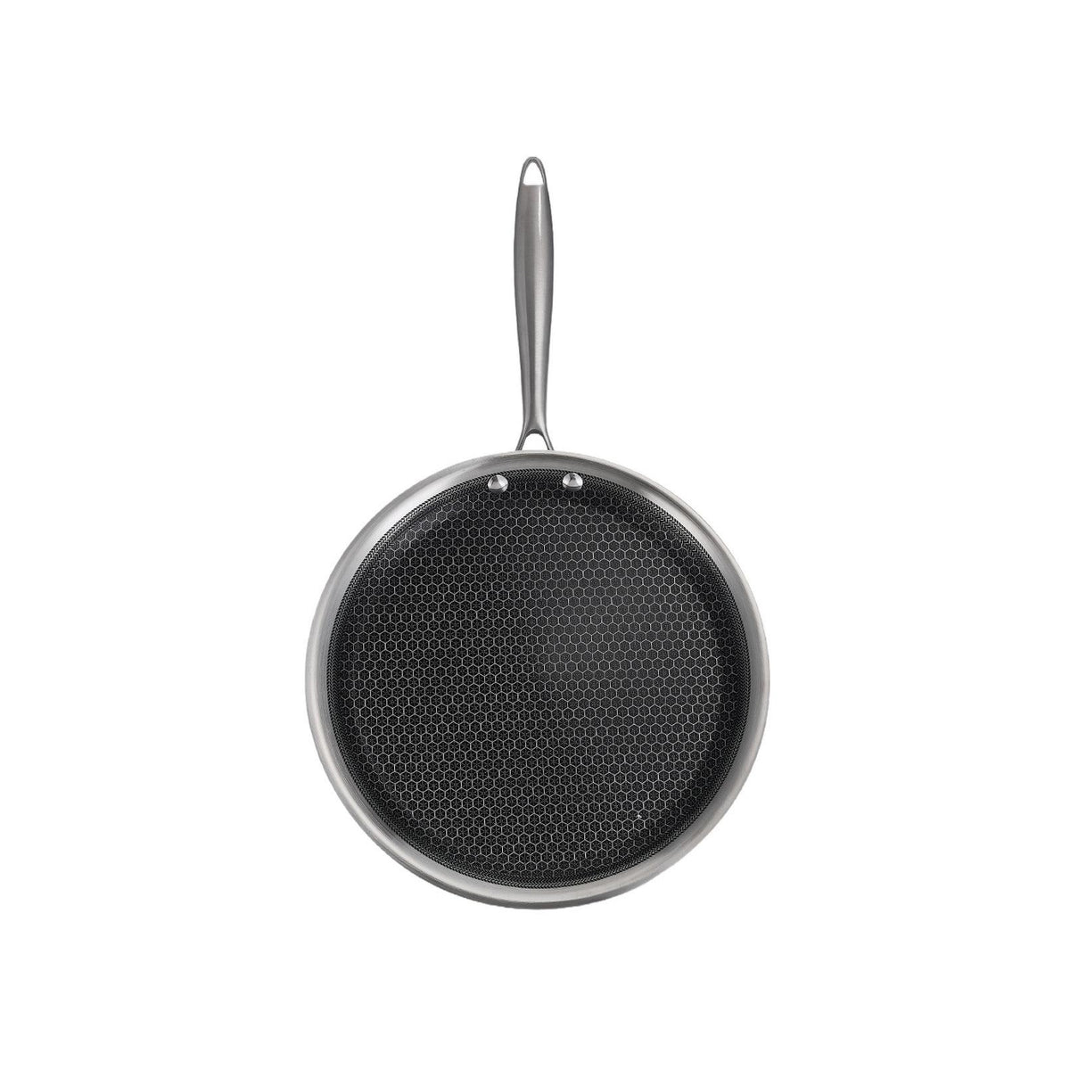 Blacksteel - Gam'Hotel - Padella per crêpe a tre strati - 28 cm - Argentato