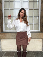 Irène faux suede skirt