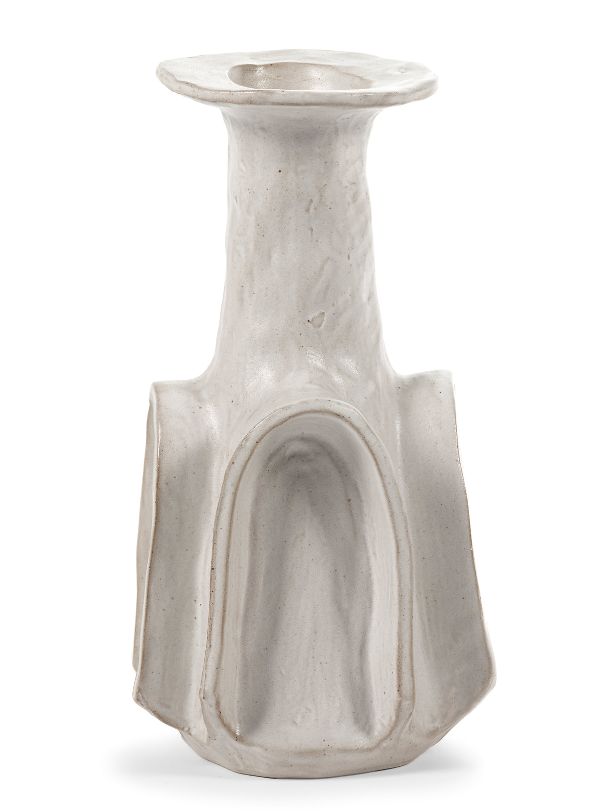 Marie Billy - Vase 02 - L - Grès - Blanc