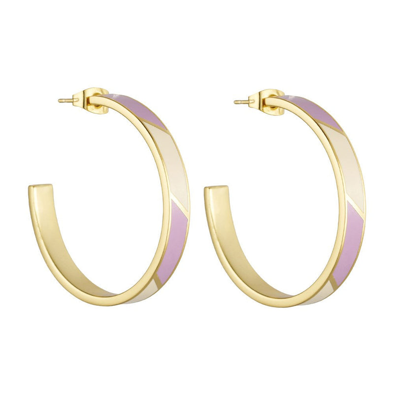 Boucles D'Oreilles - Striped Candy - 35mm - 5 Coloris