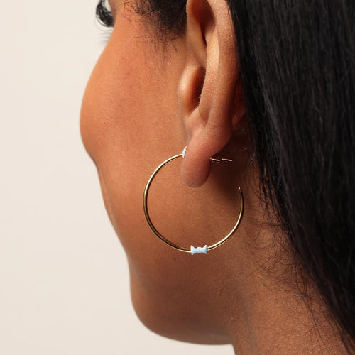 Boucles D'Oreilles - Bow The Hoops - Plaqué Or