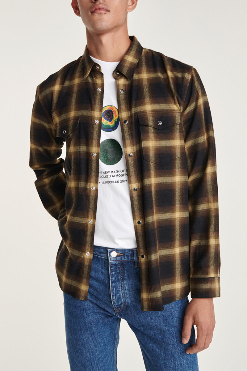 The Kooples - Chemise Noir Et Jaune - Homme