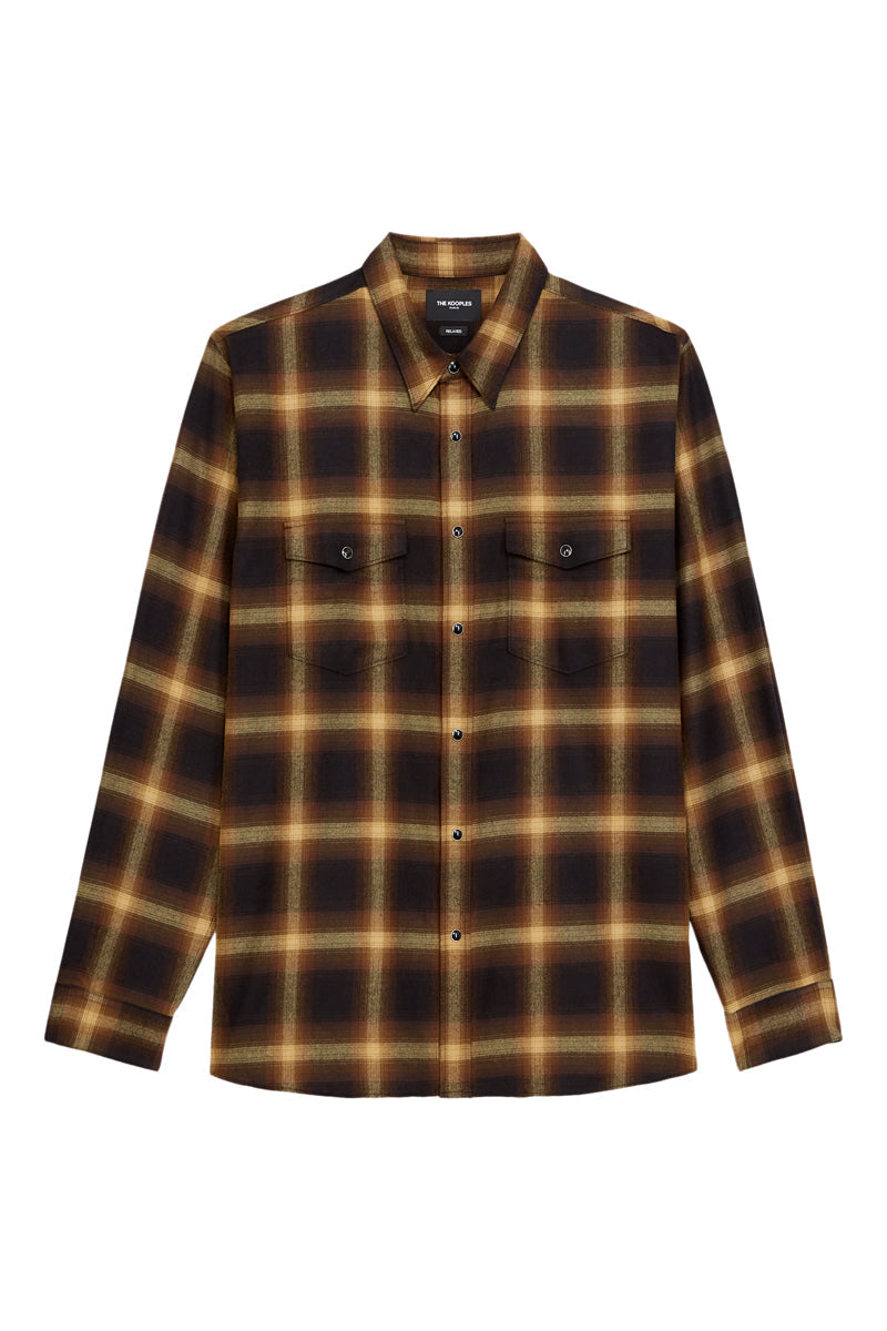 The Kooples - Chemise Noir Et Jaune - Homme