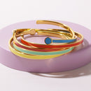 Bracelet Jonc - Rainbow Dot - 7 Coloris