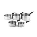 Gam'Hotel - 5 Stainless Steel Induction Saucepans - 12/14/16/18/20 cm - Silver