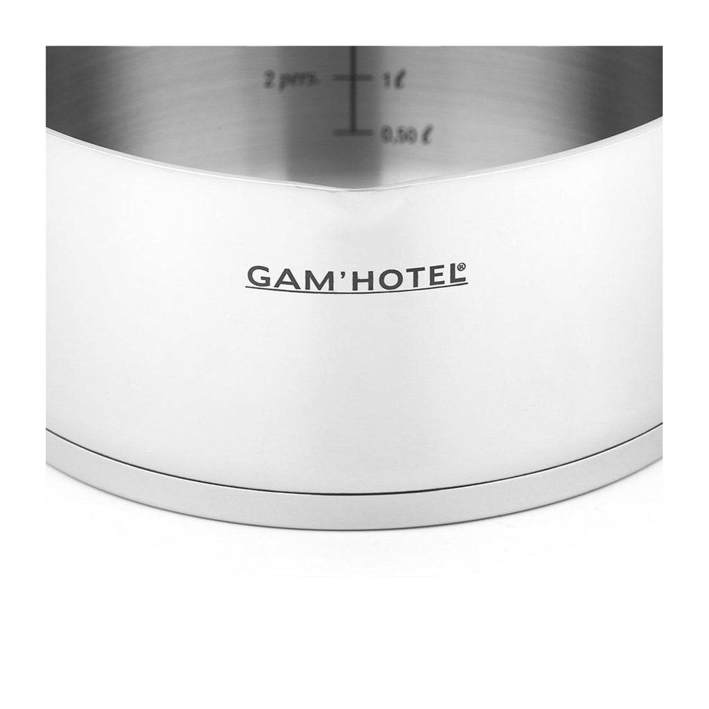 Gam'Hotel - 5 Stainless Steel Induction Saucepans - 12/14/16/18/20 cm - Silver