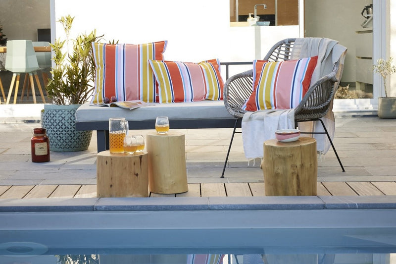 Housse De Coussin - Polyester Imprimé + Enduction - Bianca - Soleil