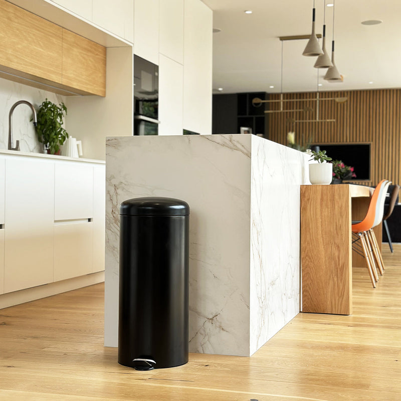 Poubelle À Pédale Inox Urban - 30L - Noir