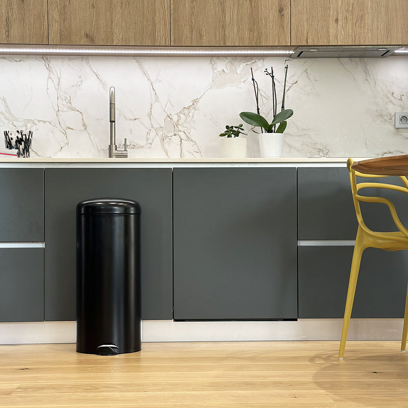 Poubelle À Pédale Inox Urban - 30L - Noir