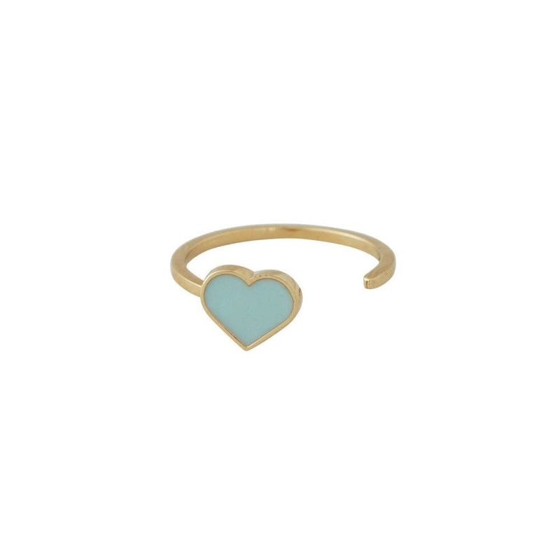 Bague - Enamel Heart - Plaqué Or - 5 Coloris