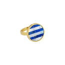 Bague - Gemstone Lollipop - 17mm - Plaqué Or - 2 Coloris