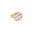 Bague - Gemstone Lollipop - 17mm - Plaqué Or - 2 Coloris