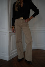 Mocha Beige - Straight Jeans