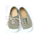 Canvas Tennis Shoes with Laces and Elastic - Grey Green - Unisex