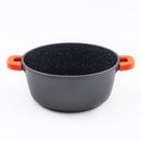 Faitout 28 Cm Noir Anti-Adhésif Céramique Greblon Ck2 Induction