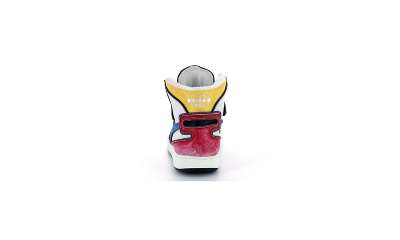 Diadora - Sneakers Haut Mi Bask Dess - White/Red - Mixte