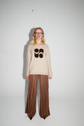 Pantalon Charlie Rayures Cognac Fabriqué En Italie