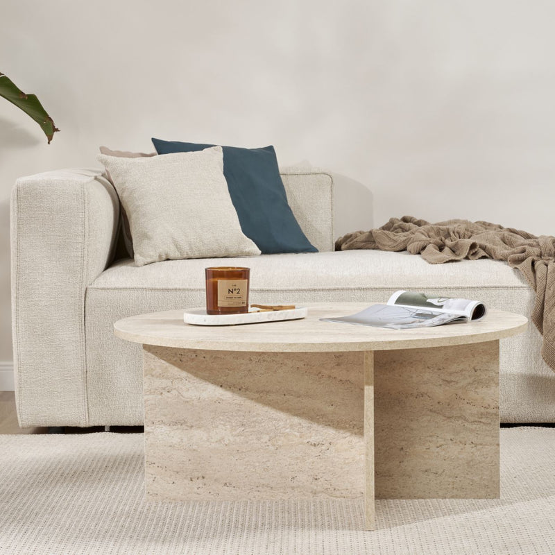 Table Basse Salon Soleil - Travertin