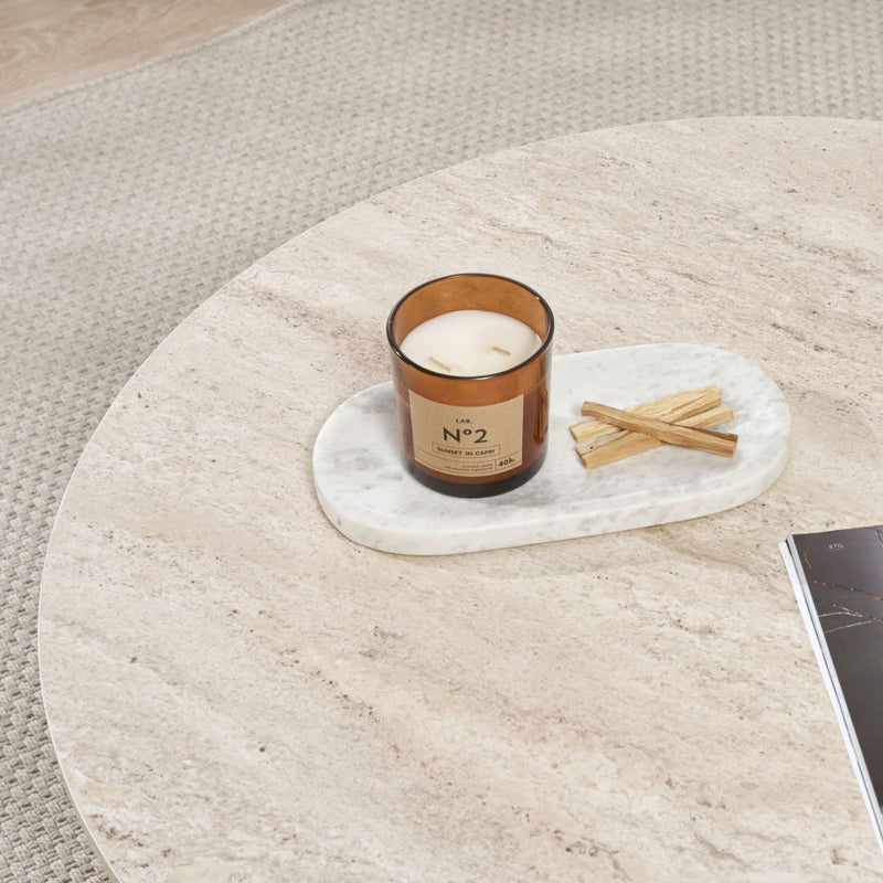 Table Basse Salon Soleil - Travertin