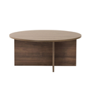 Soleil - Table Basse Avec Plateau Arrondi - Noyer
