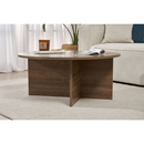 Soleil - Table Basse Avec Plateau Arrondi - Noyer