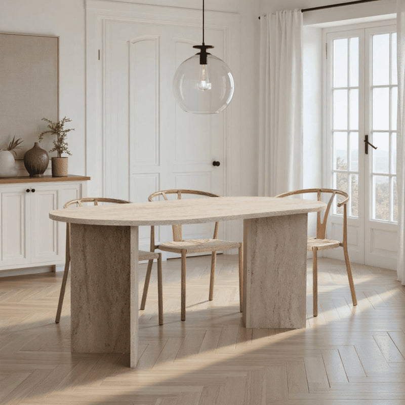 Table À Manger Sable - Travertin