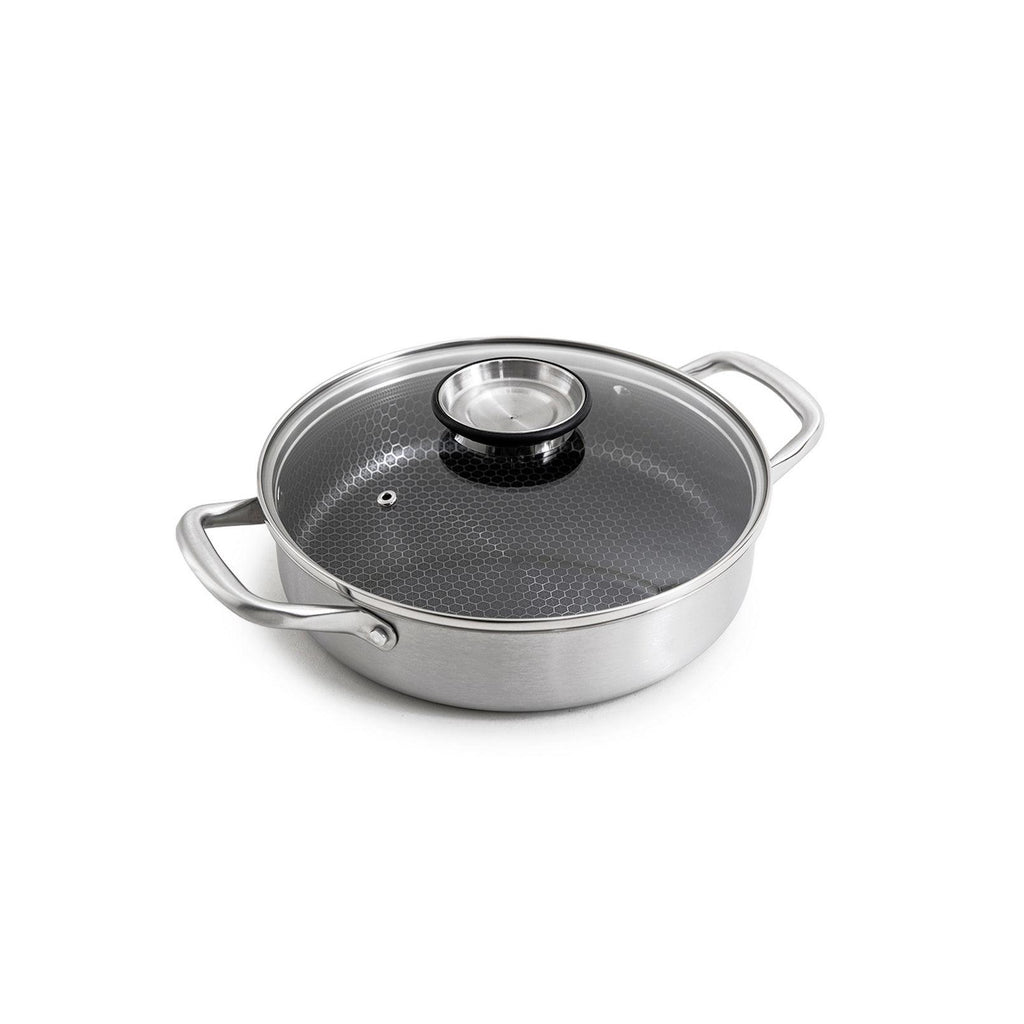 Blacksteel - Gam'Hotel - Tegame basso Triplex 28 cm "Blacksteel" - Argento