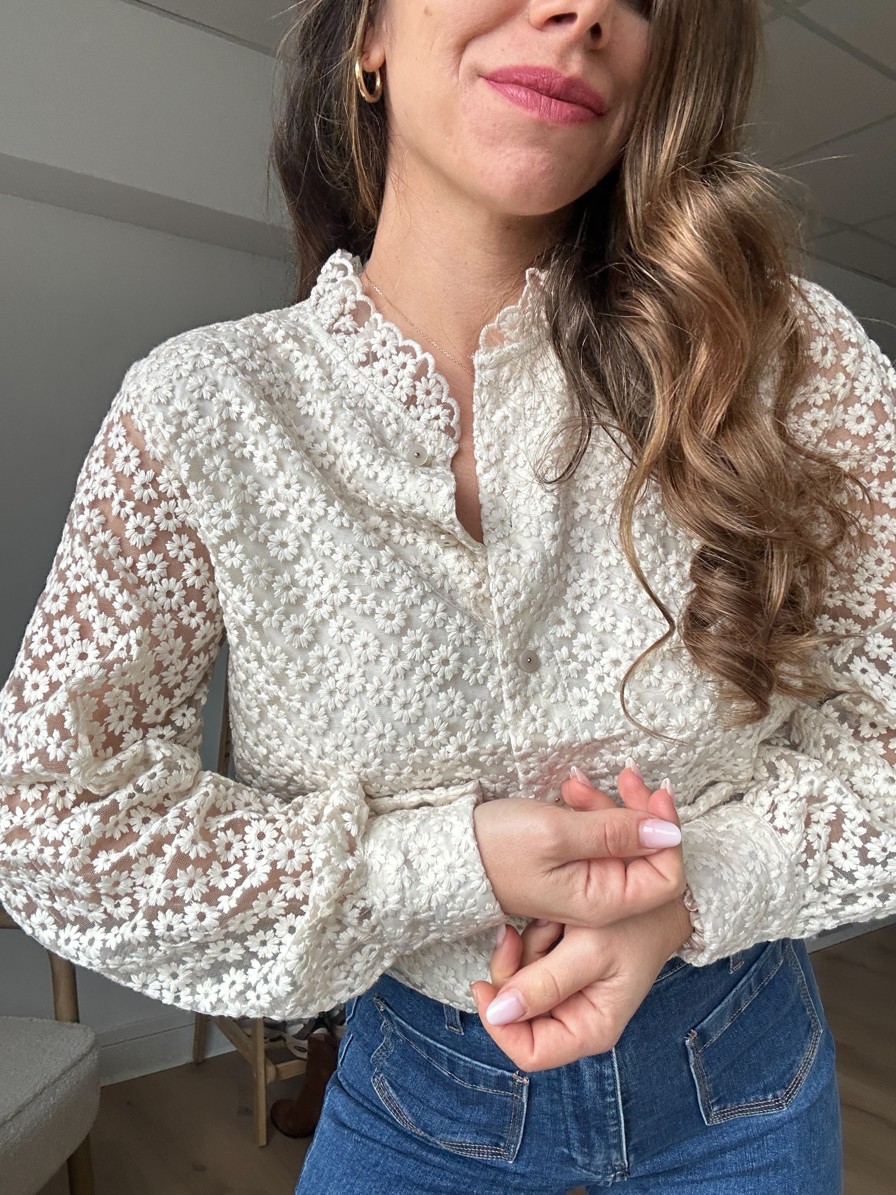 Blusa ricamata Isaure