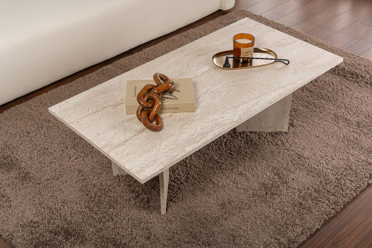 Sabin - Coffee Table - Travertine