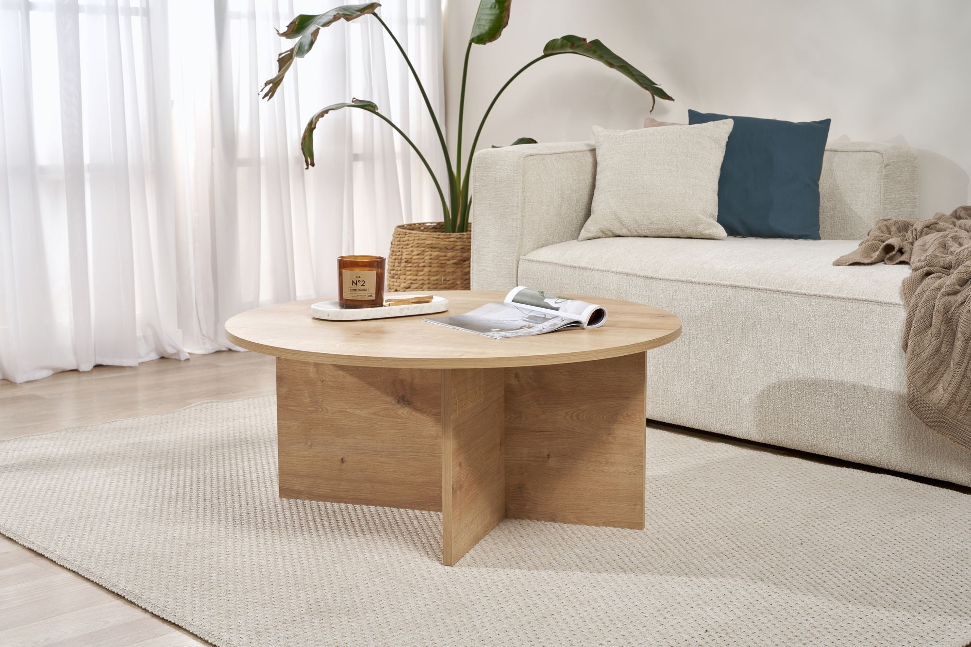 Soleil - Coffee Table - Sapphire Oak