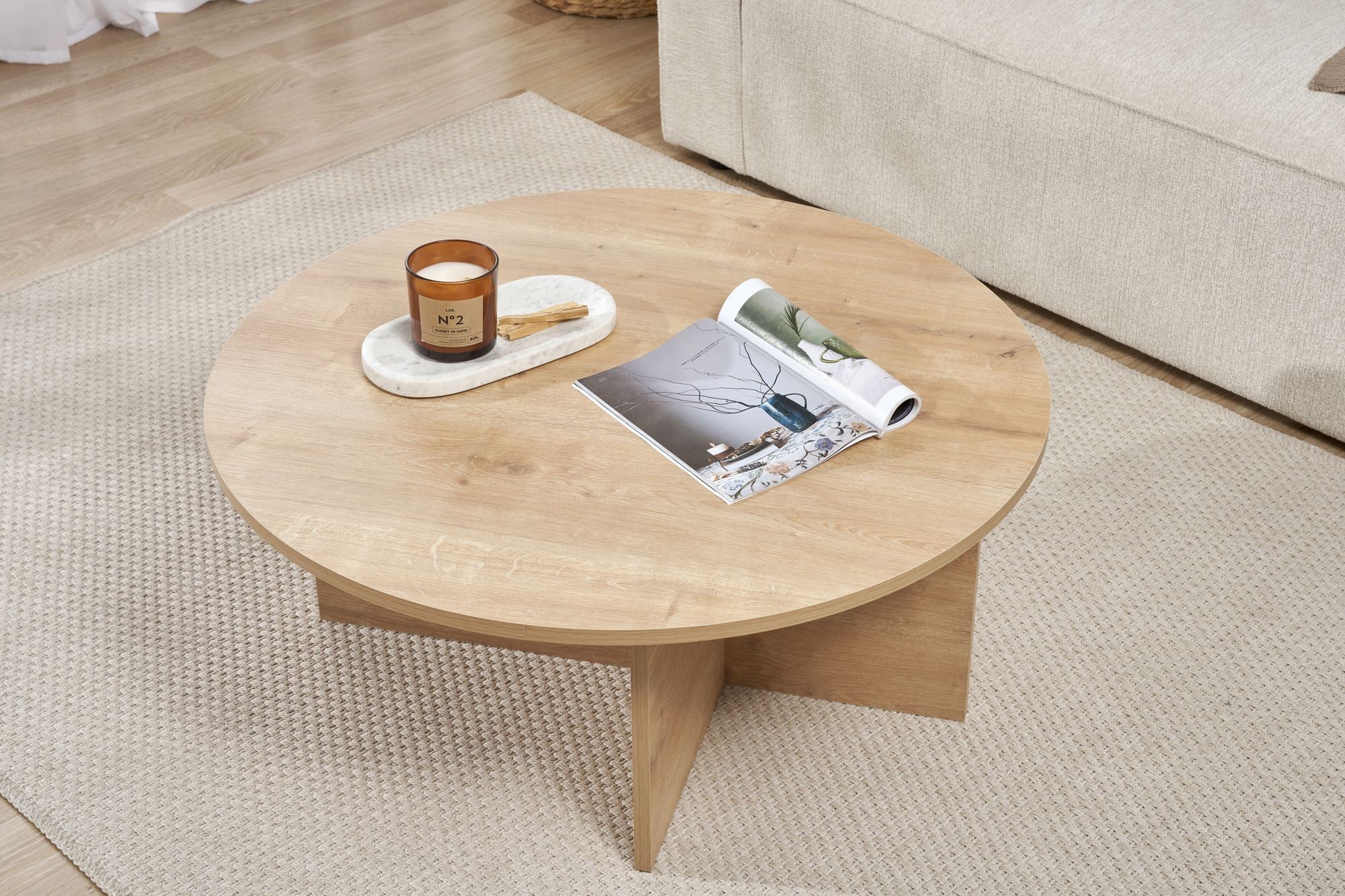 Soleil - Coffee Table - Sapphire Oak