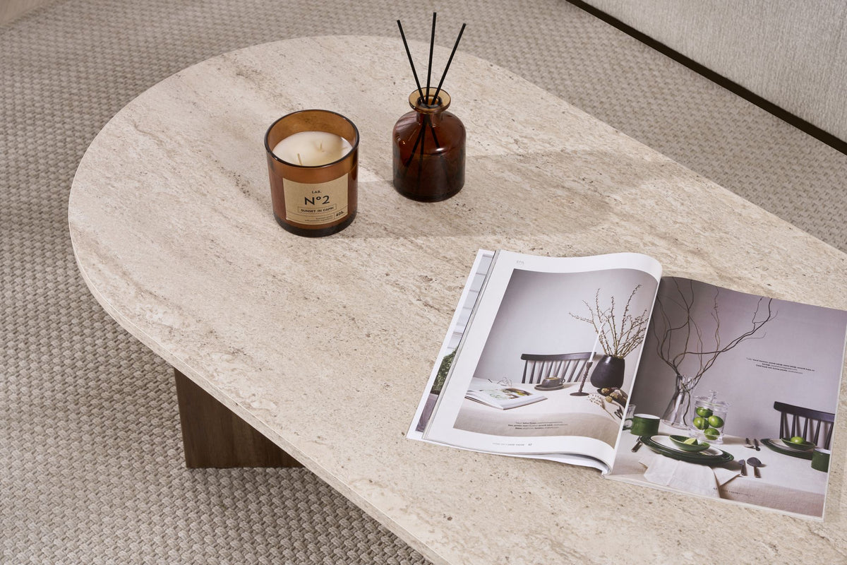 Mesa de centro Sable - Travertino/Venezia Walnut