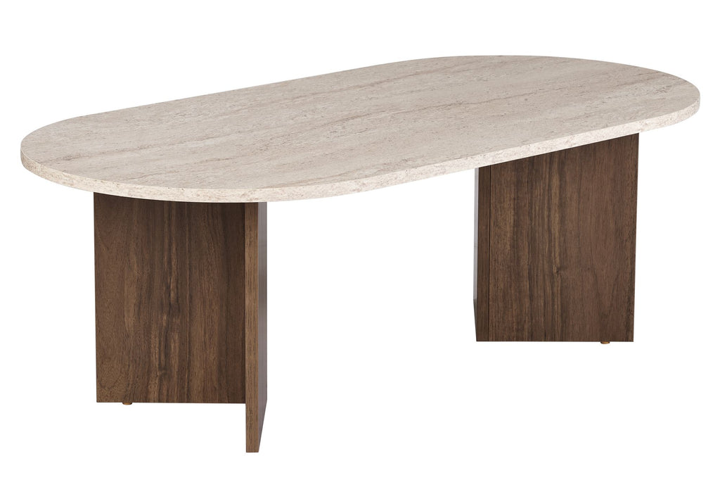 Mesa de centro Sable - Travertino/Venezia Walnut