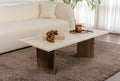 Sabin - Coffee Table - Travertine/Venezia Walnut