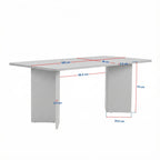 Linza - Dining Table - Travertine/Milano Walnut