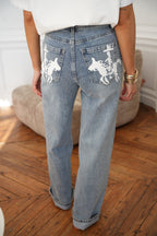 Meryl Bleu - Printed Jeans