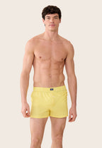 Jacques Gingham Cotton Boxers - Lemon Yellow