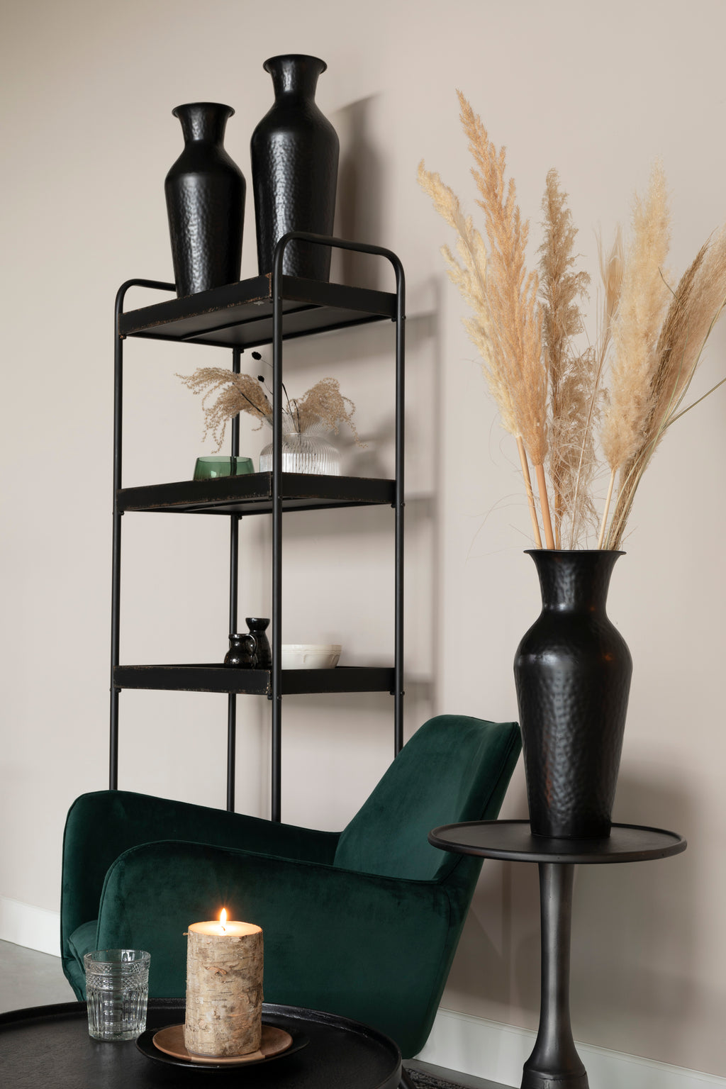 Noah - Side Table - Aluminum - Antique Black