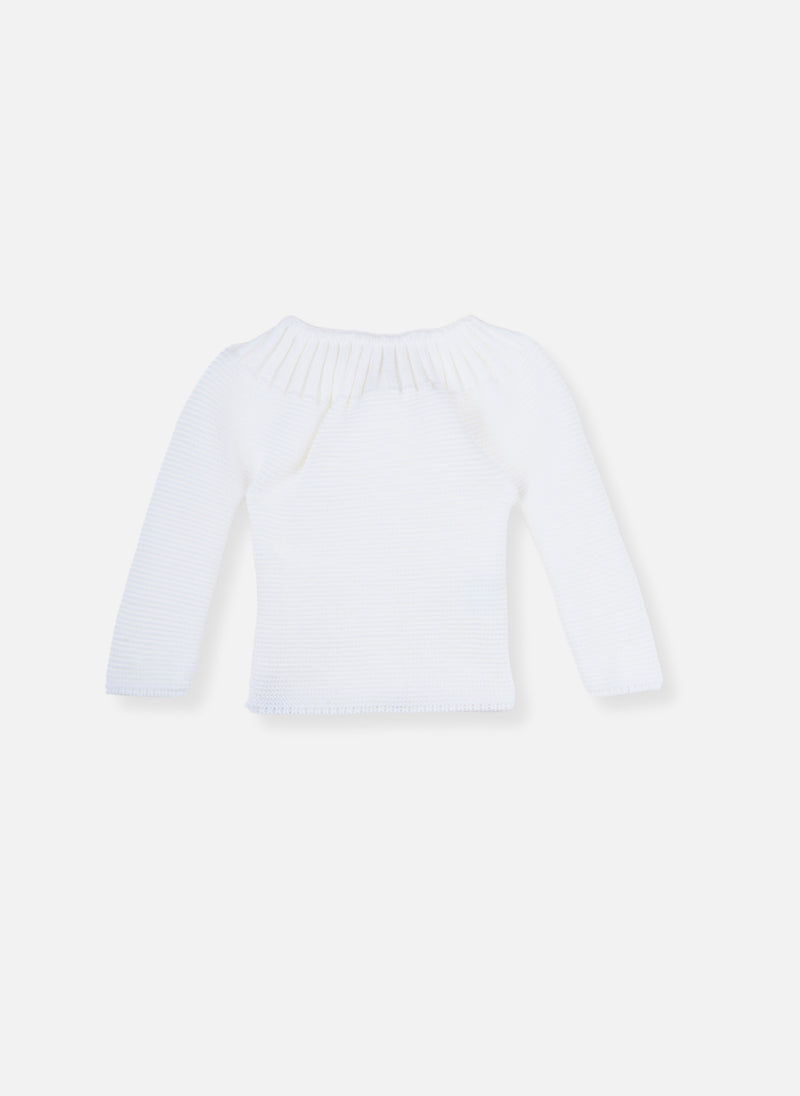 3 Button Bralette - White