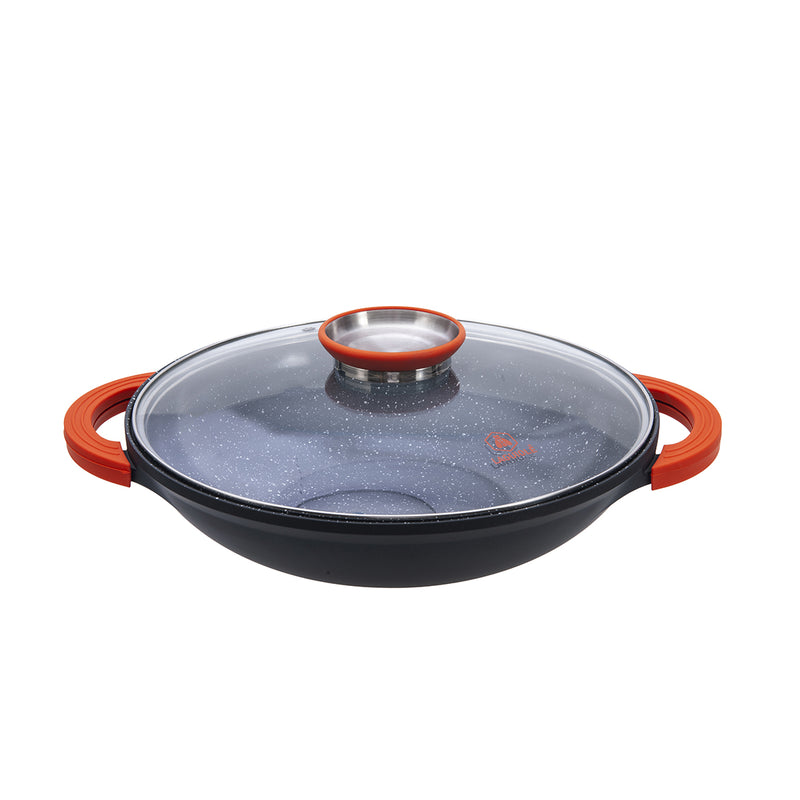 Wok 32 Cm Noir Anti-Adhésif Greblon Ck Céramique 'Alizée' Induction
