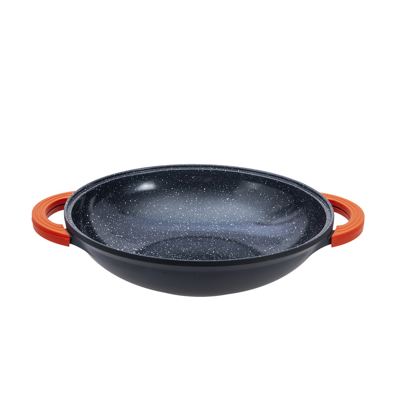 Wok 32 Cm Noir Anti-Adhésif Greblon Ck Céramique 'Alizée' Induction