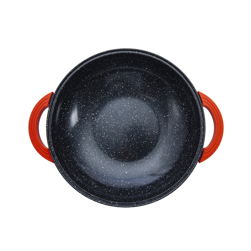 Wok 32 Cm Noir Anti-Adhésif Greblon Ck Céramique 'Alizée' Induction