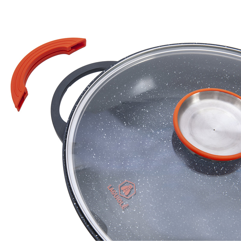 Wok 32 Cm Noir Anti-Adhésif Greblon Ck Céramique 'Alizée' Induction