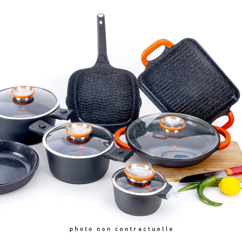 Wok 32 Cm Noir Anti-Adhésif Greblon Ck Céramique 'Alizée' Induction