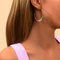 Iancura Hoop Earrings - Green Garnet