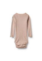 Lotta Long-Sleeved Ribbed Bodysuit - Dry Rose