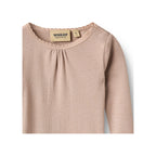 Lotta Long-Sleeved Ribbed Bodysuit - Dry Rose