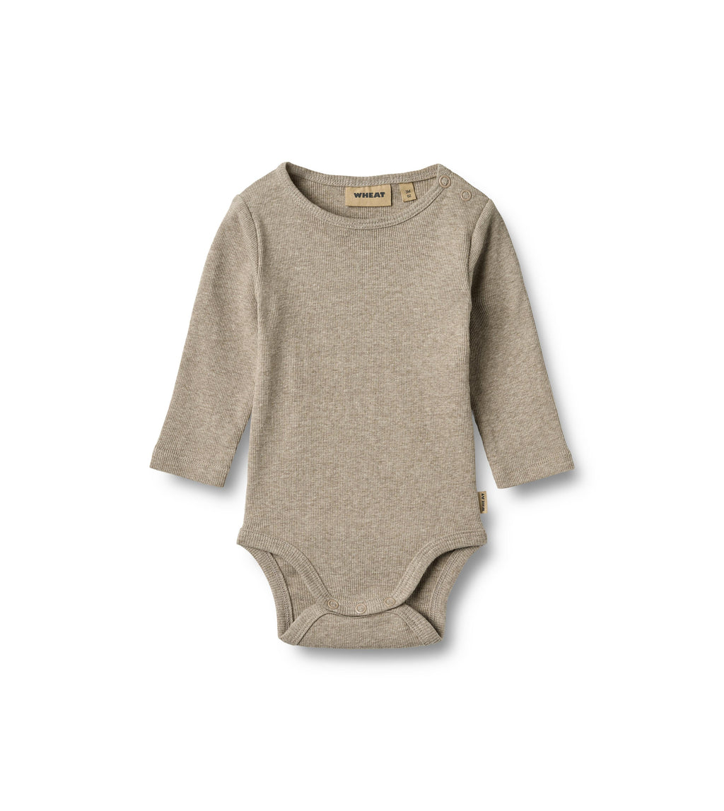Body a maniche lunghe Spencer - Grigio ghiaia mélange